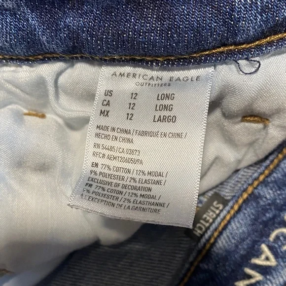 American Eagle Outfitters Blue Straight Leg Jeans - Picture 3 of 3